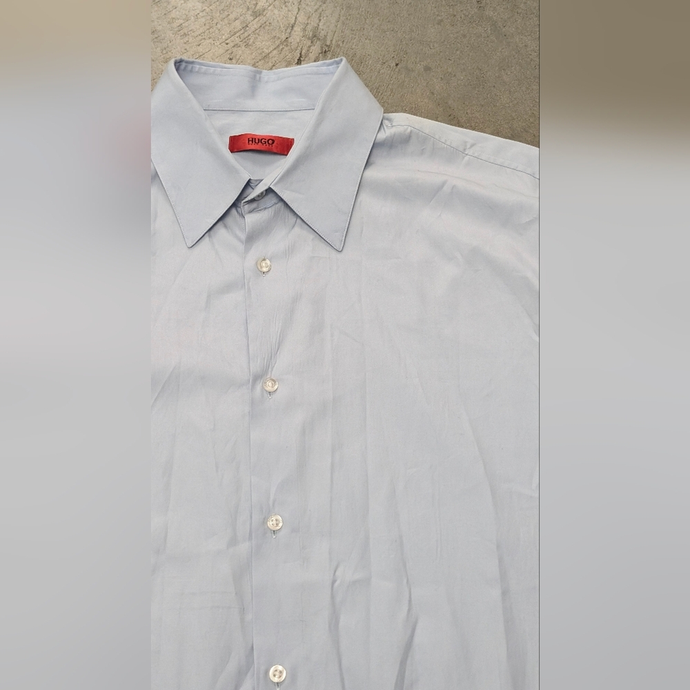 HUGO Men's Light Blue Dress Shirt, Size 16
